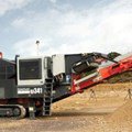 Sandvik QJ341 Mobile jaw crusher working in the UK